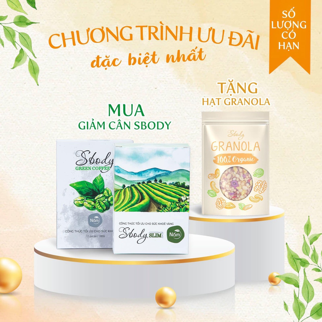 (SẴN HÀNG) Giảm cân Sbody Slim, Sbody Green Coffee