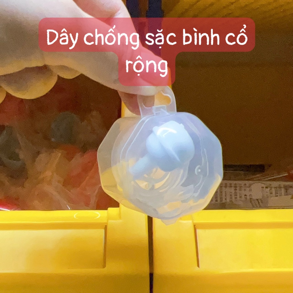Van chống sặc bình sữa cổ rộng chống đổ cho bé