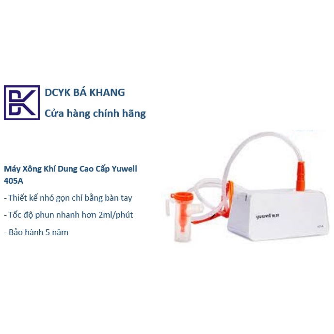 Máy Xông Khí Dung Cao Cấp Yuwell 405A tiêu chuẩn châu Âu, hỗ trợ xông mũi họng đường hô hấp