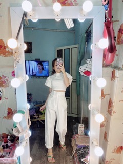 Set croptop quần hoa cúc