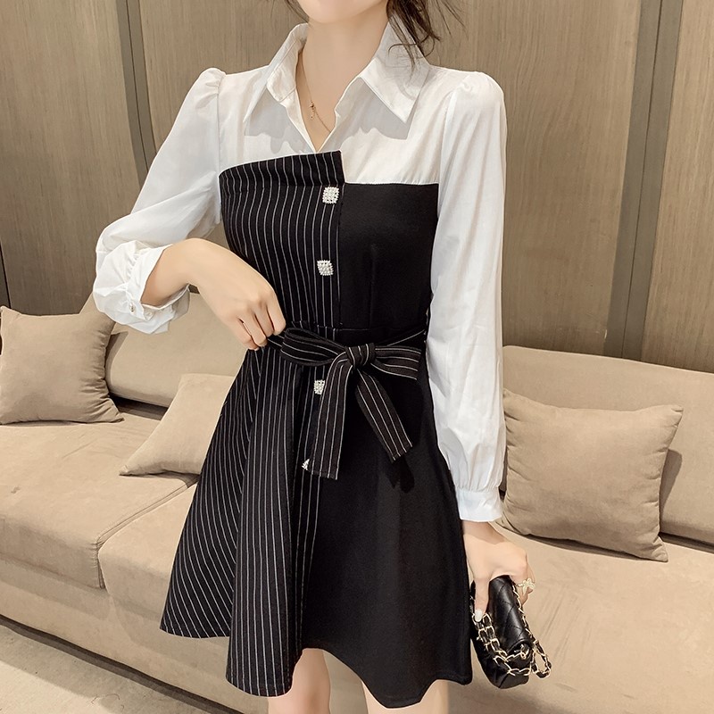 váy sơ mi dáng xòe hàng QC cao cấp (V01)