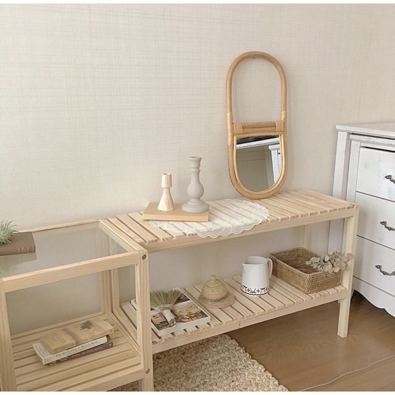 Gương mây cổ điển - Rattan Vintage Oval Mirror 🤍