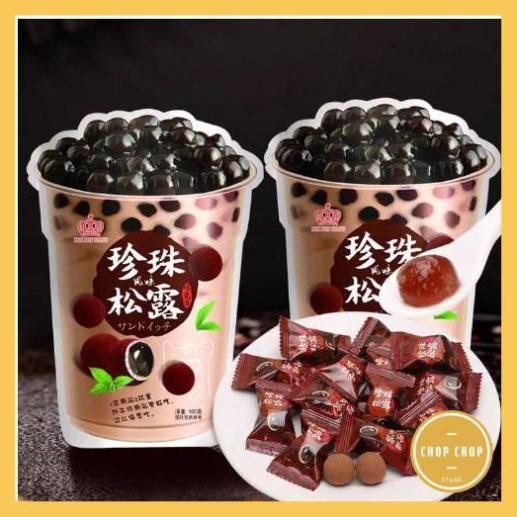 [Sẵn hàng] Combo  2 Gói Kẹo Trà Sữa Trân Châu Phủ Cacao Rih Rih Wang Đài Loan 120gr