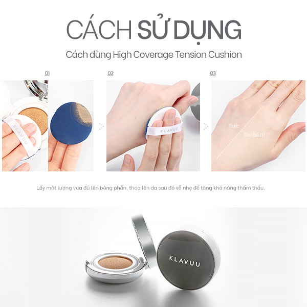 [Mã INCU50 giảm 50K đơn 250K] Phấn nước KALVUU Urban Pearlsation High Coverage Tension Cushion | BigBuy360 - bigbuy360.vn