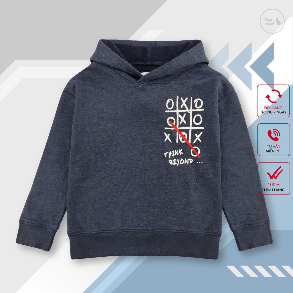 [Made in Vietnam] Áo Nỉ Bé Trai BigFox Áo Thu Đông Cho Bé Dài Tay Có Mũ Hoodie Size Đại In Cờ Caro 7-11