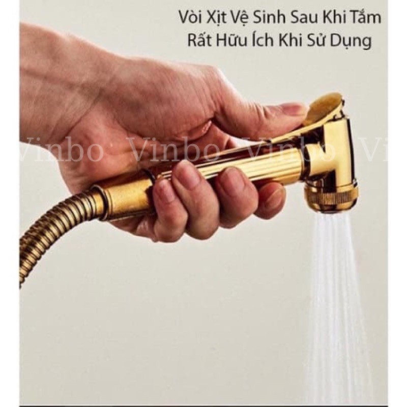 Vòi xịt vệ sinh inox 304 Richter Store dùng xịt rửa nhà tắm siêu mạnh, dây dài 1m5 bền bỉ với mọi môi trường