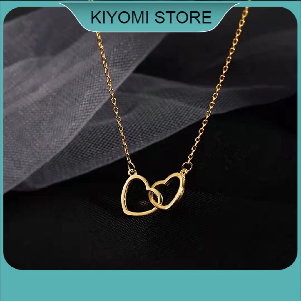 Dây Chuyền Hình Trái Tim Phong Cách Hàn Quốc Xinh Xắn Dễ Thương KIYOMI STORE