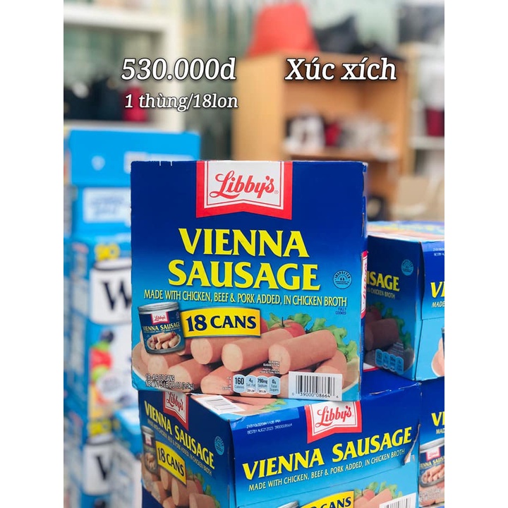 Xúc Xích Đóng Hộp Libbys Vienna Sausage Thùng 18 Lon