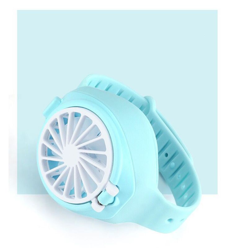 Quạt Làm Mát Đeo Cổ Tay Sạc Cổng USB Dành Cho Trẻ Em
