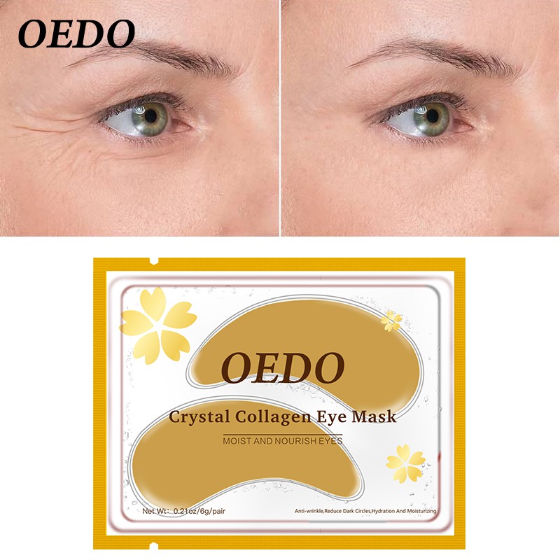 Mặt nạ mắt collagen OEDO tinh thể vàng phục hồi quầng thâm chống bọng/ làm trắng mắt 6g/ 5 miếng