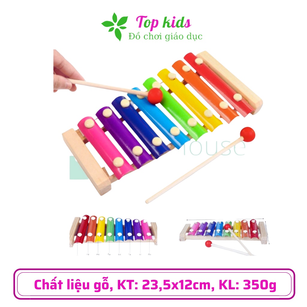 Đồ chơi gỗ thông minh montessori đồ chơi sáng tạo đàn gỗ 8 quãng Xylophone cho bé trai bé gái 1 2 3 4 5 6 tuổi - TOPKIDS