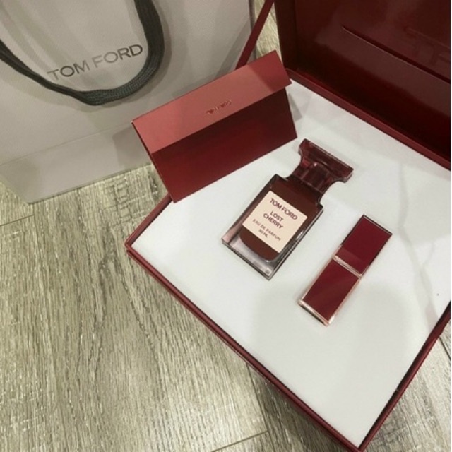 Set Nước hoa và Son Tom Ford Lost Cherry