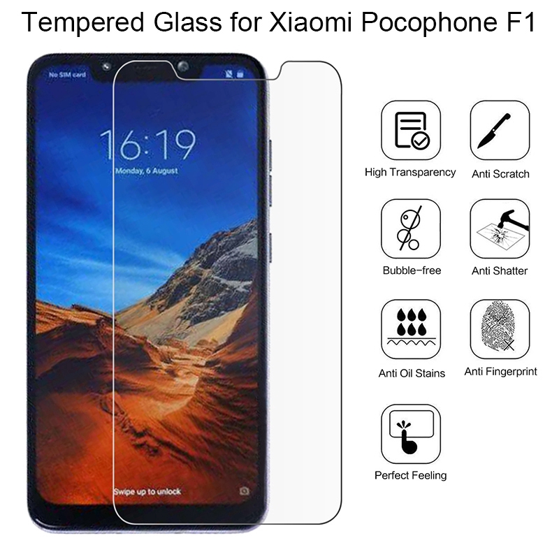 Set 1/ 2/ 3 miếng dán cường lực 9H bảo vệ màn hình điện thoại Xiaomi Pocophone F1