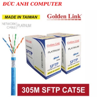 Thùng cáp mạng lan sftp cat 5e golden link platinum chống nhiễu xanh dương