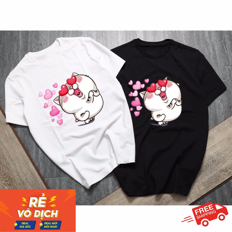 Áo thun nam nữ🚚 FREESHIP 🚚, Áo phông nam nữ Unisex, in hình con mèo