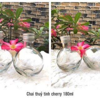 Chai bét nghiêng 180ml nắp nhôm bạc