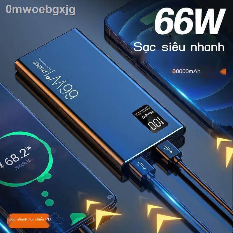 Pin dự phòng dung lượng lớn 30.000 mAh siêu mỏng 66W Huawei sạc siêu nhanh Điện thoại di động Apple Pin sạc dự