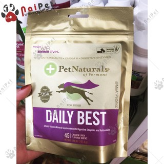 Viên Nhai Bổ Sung Dinh Dưỡng Vitamin Khoáng Chất Cho Chó Daily Best Pet Naturals Mỹ Gói 45 Viên