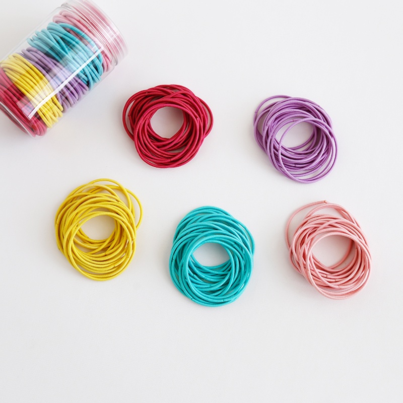Dây Buộc Tóc Cao Su Màu Sắc Kẹo Ngọt Đa Năng Phong Cách Hàn Quốc Cho Nữ