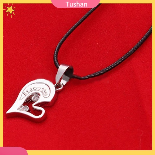 Set 2 dây chuyền với mặt hình trái tim xinh xắn cho cặp đôi