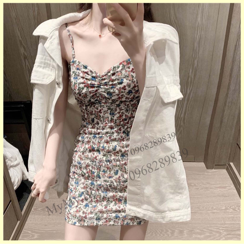 Váy Body 2 Dây Hoa Nhí, Đầm Body Hở Lưng, Váy Ôm Body 2 Dây | BigBuy360 - bigbuy360.vn