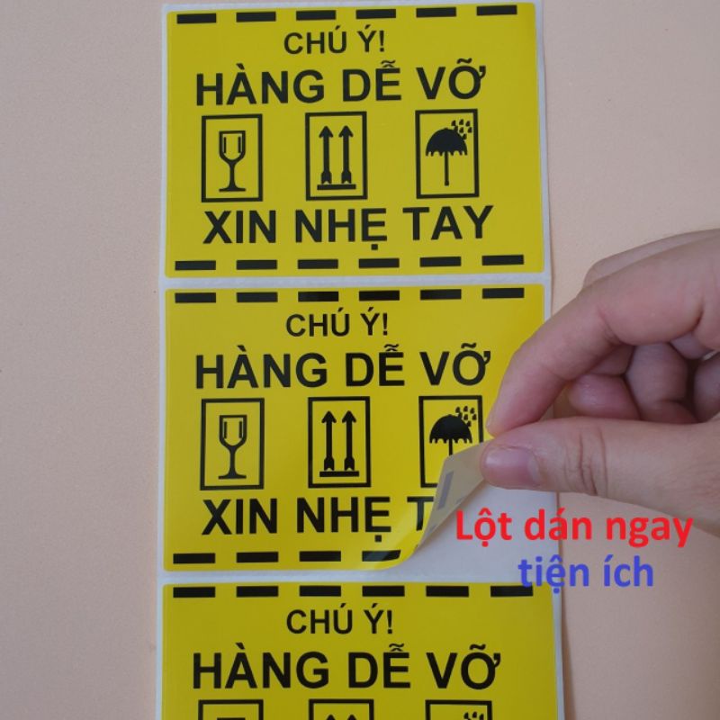 Tem Dán Hàng Dễ Vỡ Dùng Cảnh Báo KT 10,3x7,6cm hoặc 10x7cm
