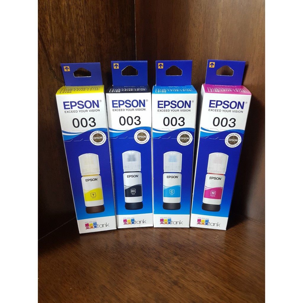 Bộ mực in 4 màu Epson 003 Ecotank cho máy Epson L1110/ L3110/ L3150 ( hàng chính hãng )