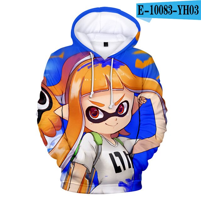 Áo Hoodie Họa Tiết Trò Chơi Splatoon Harajuku Dễ Thương Cho Bé Từ 4 Đến 14 Tuổi