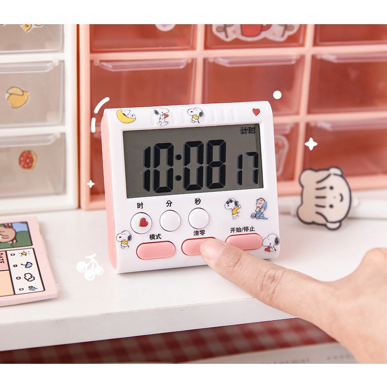 Đồng hồ bấm giờ, đếm ngược để bàn âm báo to, đồng hồ mini chạy bằng pin, Lame.Store