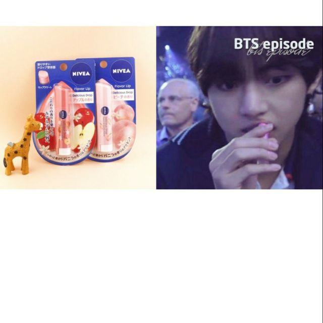 Son dưỡng nivea BTS V sử dụng ( cheap moment BTS)