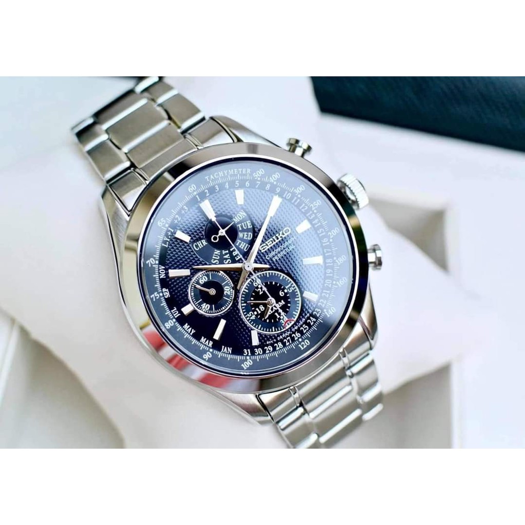 Đồng hồ nam chính hãng Seiko Perpetual Chronograph SPC125P1