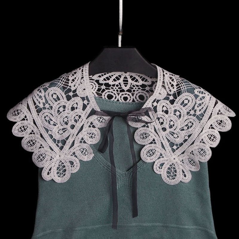 Youyo Áo Sơ Mi Giả Phối Ren Khoét Rỗng Thời Trang Cho Nữ Deta