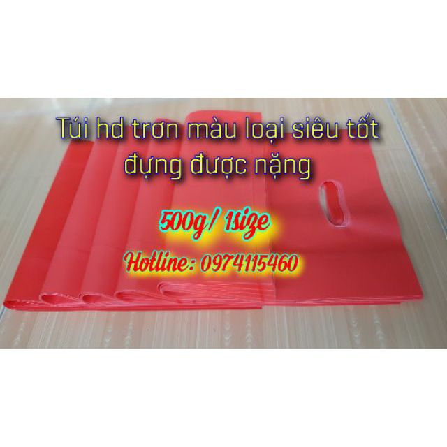 500gr túi hd tốt trơn màu đựng được hàng nặng