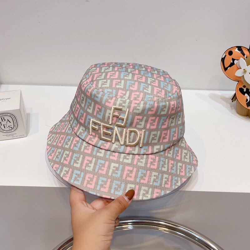 FENDI Nón Bucket Thêu Chữ F Thời Trang Xuân Hè Cao Cấp Cho Nam Nữ