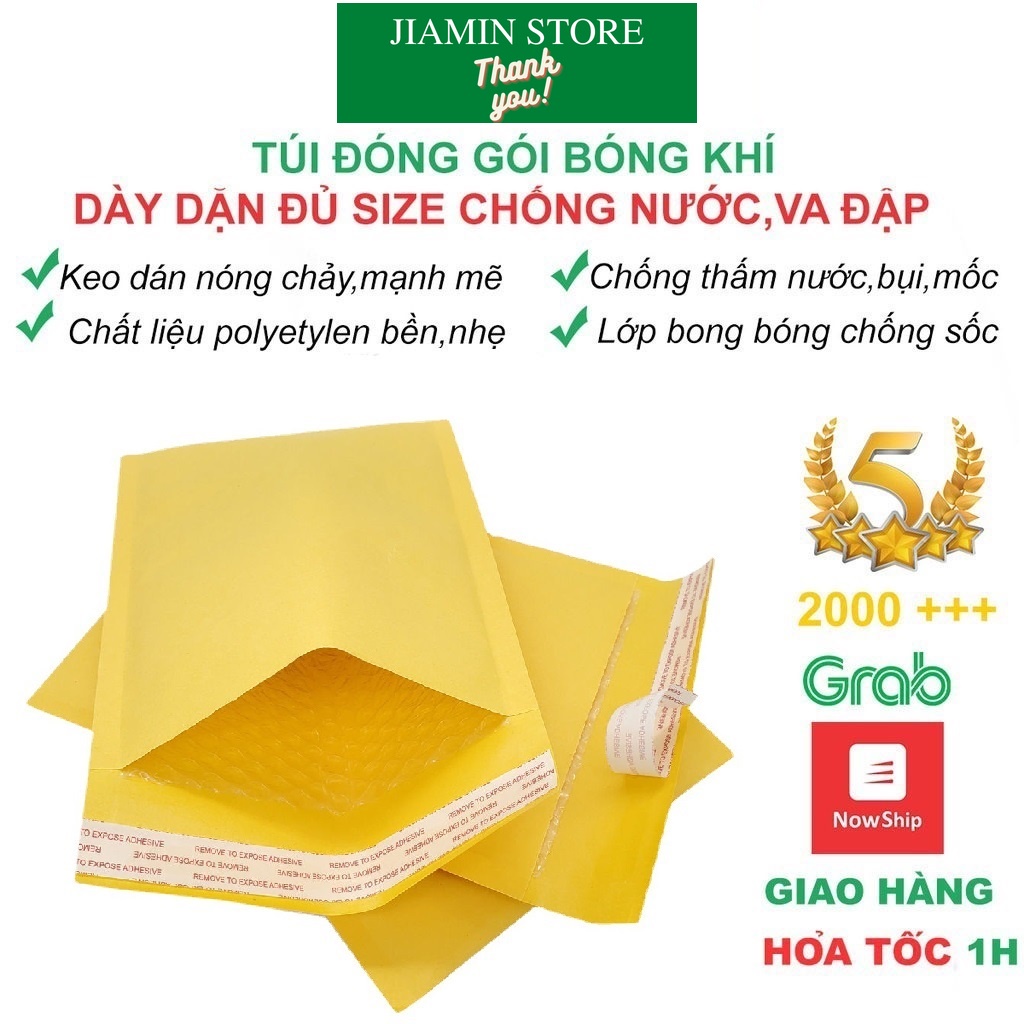 Túi gói hàng chống sốc bóng khí đóng gói hàng hóa an toàn nhiều kích thước, túi bảo vệ sản phẩm, đóng hàng nhanh chóng