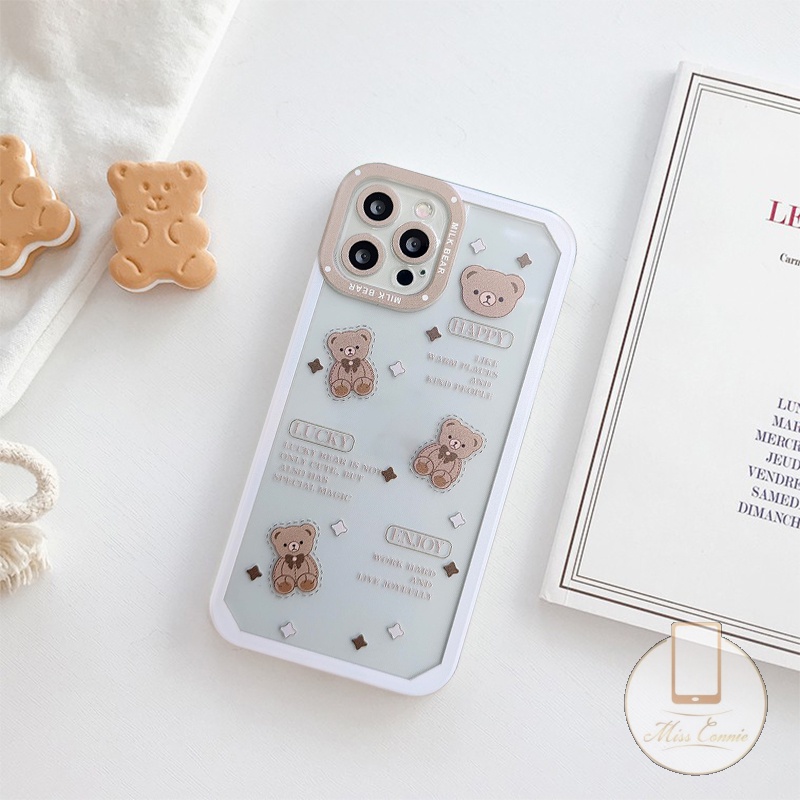 Ốp Điện Thoại Tpu Mềm Chống Rơi In Hình Gấu Bông Cho iPhone 11 13 12 14 Pro Max 7 6 6s 8 Plus XR X XS Max SE