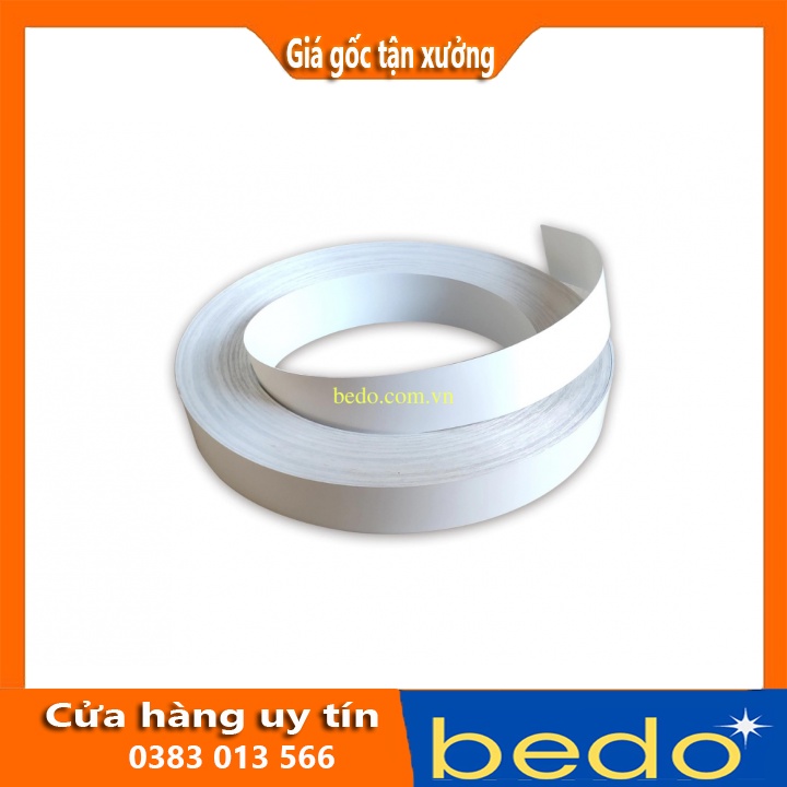 Chân nhôm uốn chữ nổi, không gờ, màu trắng - cuộn dài 100m