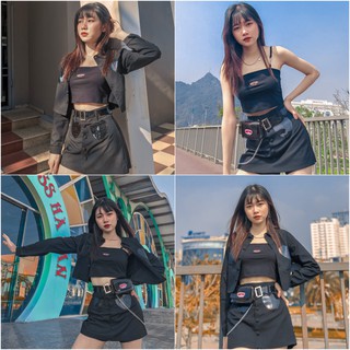 Set đồ Natthy Crystal màu đen cá tính
