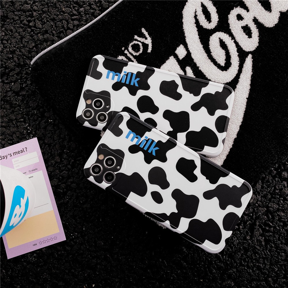 Ốp Điện Thoại Bảo Vệ Camera Họa Tiết Bò Sữa Cho Iphone 11 Pro Max Xs Max Xr I7 | BigBuy360 - bigbuy360.vn