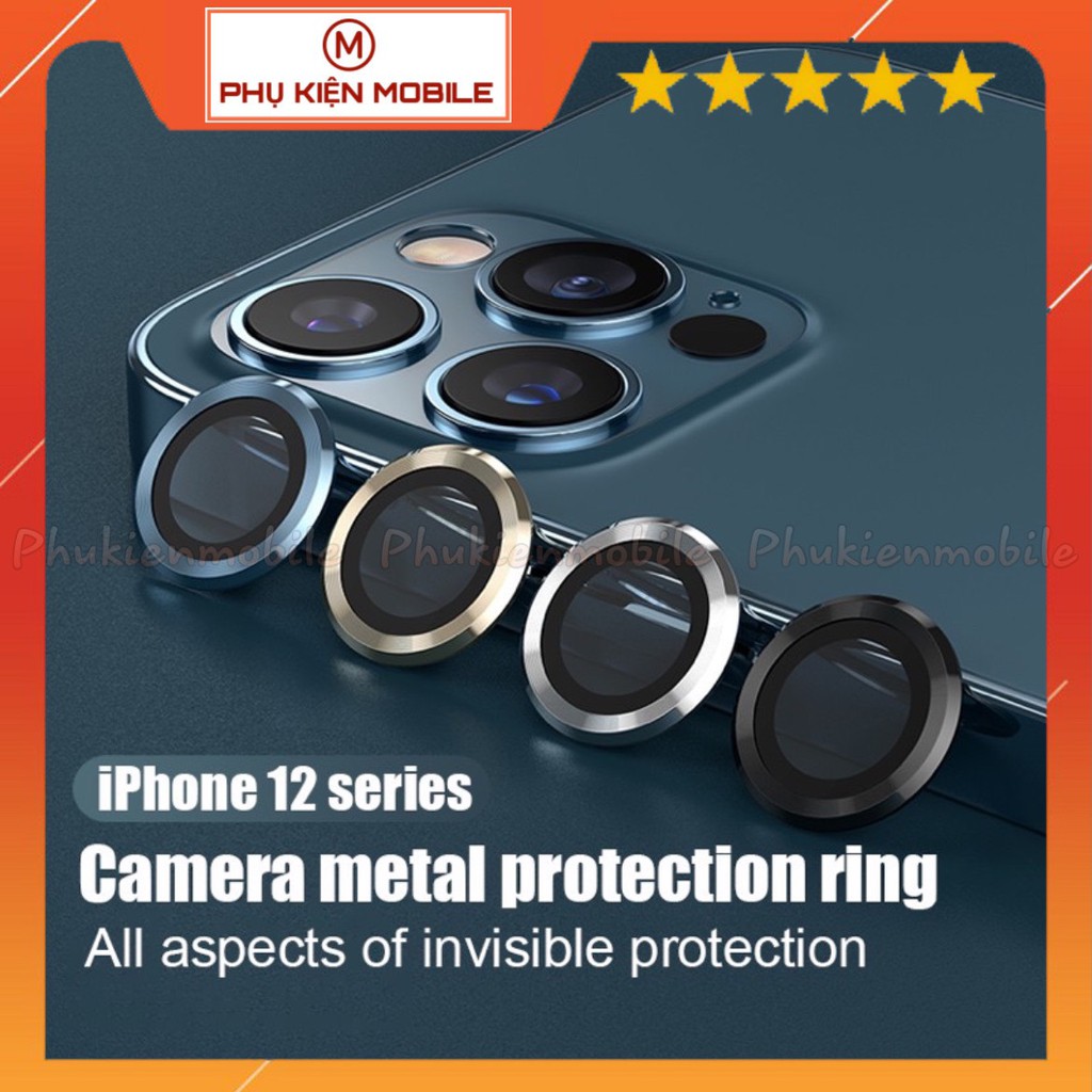 VIỀN NHÔM BẢO VỆ CAMERA ĐỦ MÀU THEO MÁY IPHONE 11/11PRO/11PROMAX/12MINI/12/12PRO/12PROMAX- DÁN BẢO VỆ MẮT CAMERA