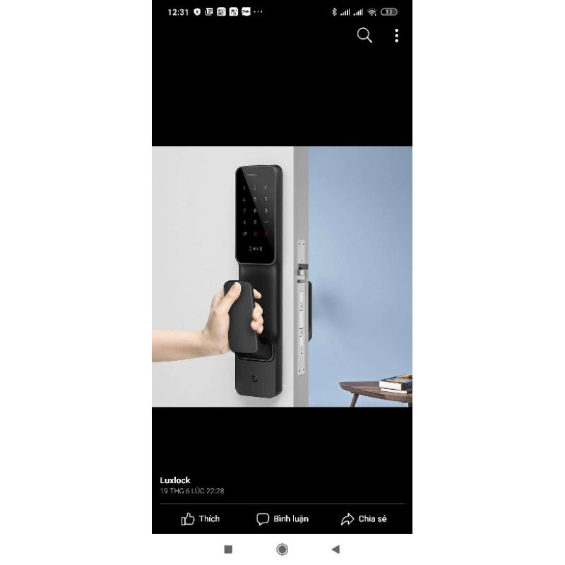 KHÓA CỬA THÔNG MINH XIAOMI MISMART DOOR LOCR HÀNG CHÍNH HÃNG