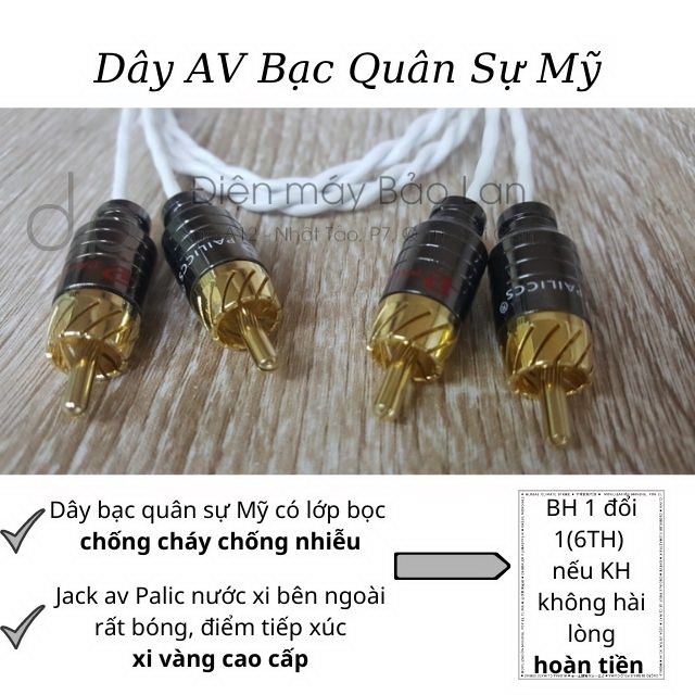 ( Bạc Quân Sự Mỹ ) Dây AV Xịn, Day Tín Hiệu AV