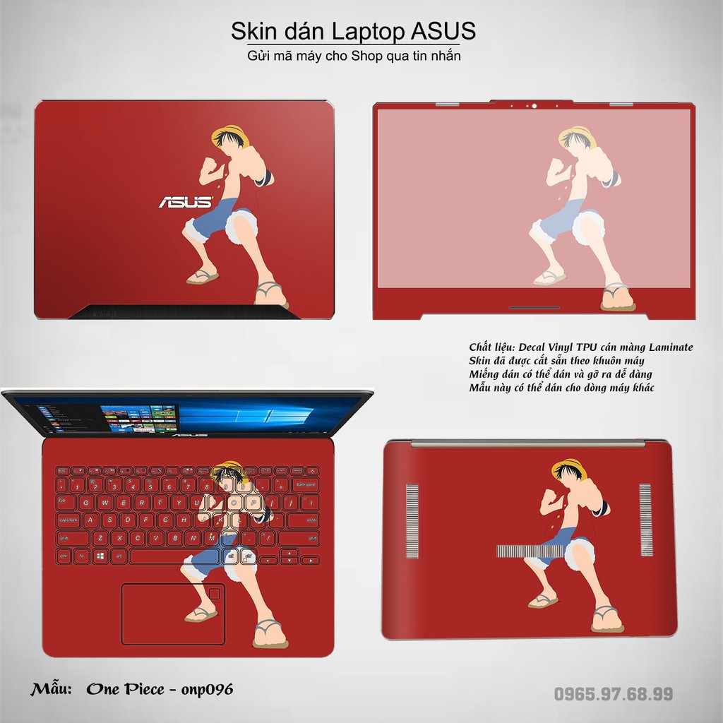 Skin dán Laptop Asus in hình One Piece _nhiều mẫu 9 (inbox mã máy cho Shop)