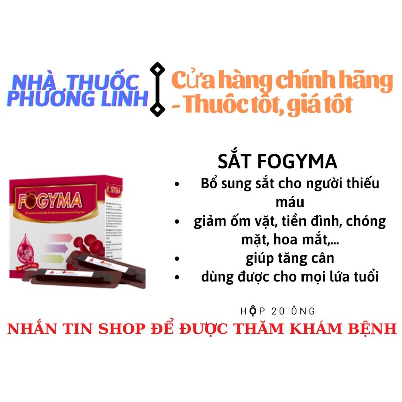 [Date mới nhất] SẮT FOGYMA-Sắt nước bổ sung cho cơ thể (Hộp 20 ống) | Thế Giới Skin Care