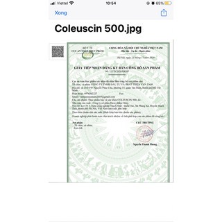 COLEUCIN 500 HỘP 20 GÓI Coleucin 500 - Vạn Tam - Bổ Phế, Giảm Tăng Tiết Đờm