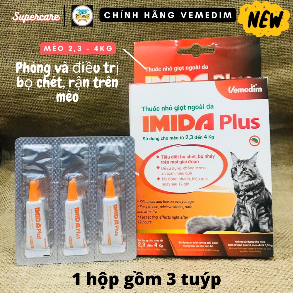 Nhỏ Gáy Bọ Chét, Rận Mèo IMIDA PLUS