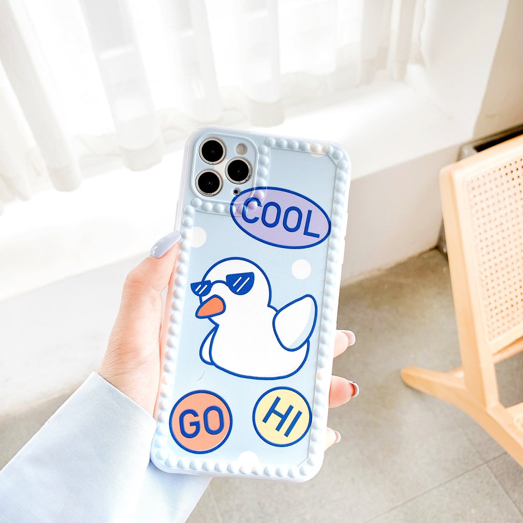 Ốp lưng iphone Vịt Cool IMD dày dặn viền nổi 6/6plus/6s/6splus/7/7plus/8/8plus/x/xr/xs/11/12/13/pro/max/plus/promax | BigBuy360 - bigbuy360.vn