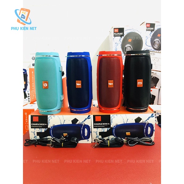 Loa Bluetooth JBL Charge 4+ Mini bass tốt khoẻ - có dây đeo hàng cao cấp