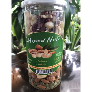 Mix 6 loại Hạt Dinh Dưỡng [Macca+Óc chó vàng + Đỏ+Hạt Điều+Hạnh Nhân+Hạt bí] [Hũ 500gr]