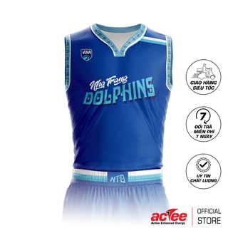 Áo bóng rổ actee nt dolphins màu xanh vba 2021